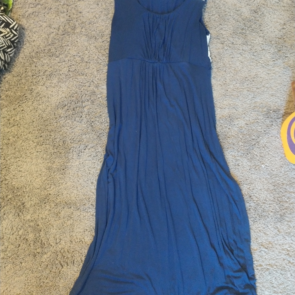 Loose blue dress